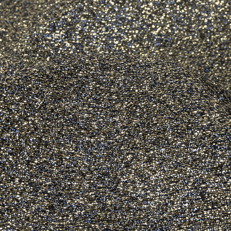 Cygnus Metallic Gold and Navy Crinkled Lame Luxury Brocade