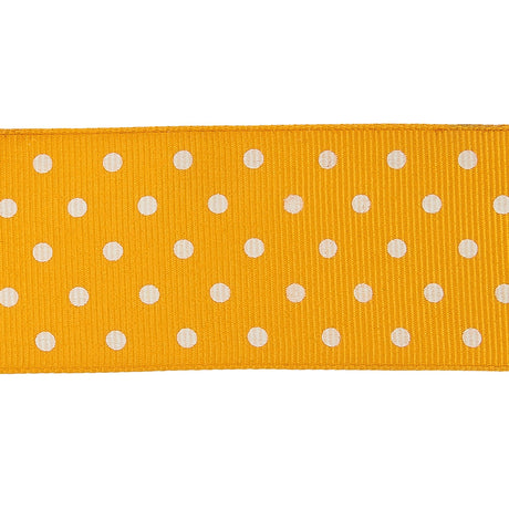 Freesia and White Polka Dots Grosgrain Ribbon - 1.625"