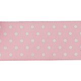 Parfait Pink and White Polka Dots Grosgrain Ribbon - 1.625"