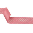 Flamingo Pink and White Polka Dots Grosgrain Ribbon - 1.625"
