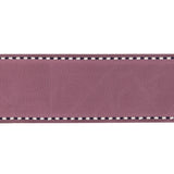 Purple Woven Ribbon with Navy Blazer and White Stitched Border - 1.375"