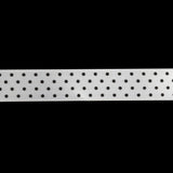 White and Black Polka Dots Satin Ribbon - 0.625"