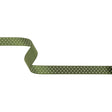 Olive and White Polka Dots Satin Ribbon - 0.625"