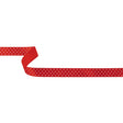 Red and White Polka Dots Satin Ribbon - 0.625"