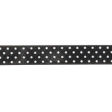 Black and Bright White Polka Dots Satin Ribbon - 0.625"