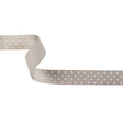 Gray and White Polka Dots Satin Ribbon - 1"