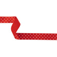 Red and White Polka Dots Satin Ribbon - 1"