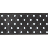 Black and Bright White Polka Dots Satin Ribbon - 1.5"