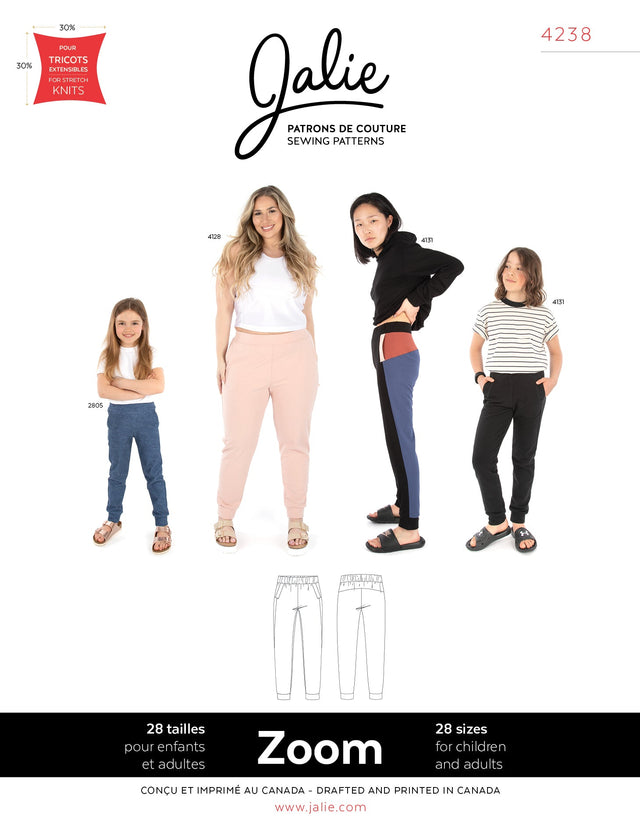 Sewing Pattern Zoom Modern Jogger by Jalie