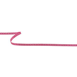 Raspberry Rose Grosgrain Ribbon with Lucent White Stitching - 0.25"