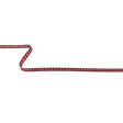 Wine Grosgrain Ribbon with Lucent White Stitching - 0.25"