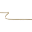 Beige Grosgrain Ribbon with Blanc de Blanc Stitched Flowers - 0.25"