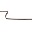 Puce Grosgrain Ribbon with Blanc de Blanc Stitched Flowers - 0.25"