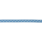 Little Boy Blue and White Polka Dots Grosgrain Ribbon - 0.25"