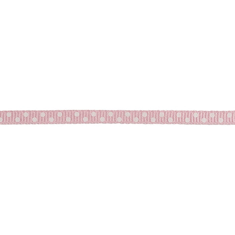Parfait Pink and White Polka Dots Grosgrain Ribbon - 0.25"