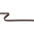 Chestnut and White Polka Dots Grosgrain Ribbon - 0.375"