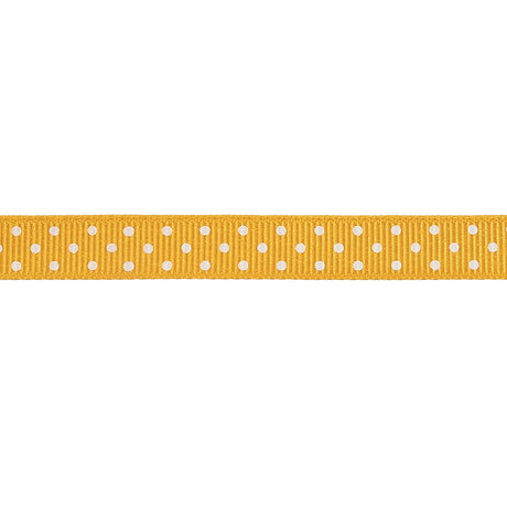 Freesia and White Polka Dots Grosgrain Ribbon - 0.375"