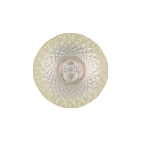 Translucent, Pink and Green Iridescent Dome Shaped Plastic Shank Back Button - 36L/23mm