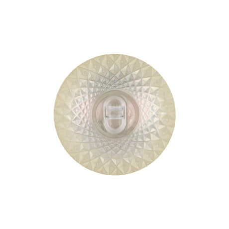 Translucent, Pink and Green Iridescent Dome Shaped Plastic Shank Back Button - 36L/23mm