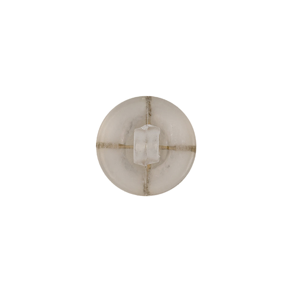 Frosted White and Gold Textured Shank Back Button - 20L/12.5mm