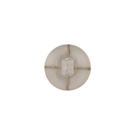 Frosted White and Gold Textured Shank Back Button - 20L/12.5mm
