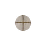 Frosted White and Gold Textured Shank Back Button - 20L/12.5mm