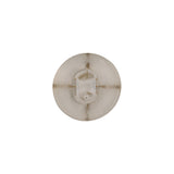 Frosted White and Gold Textured Shank Back Button - 24L/15mm