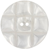 Blanc de Blanc Quilted Iridescent 2-Hole Button - 70L/44.5mm