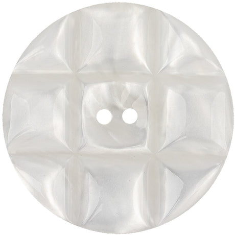 Blanc de Blanc Quilted Iridescent 2-Hole Button - 70L/44.5mm