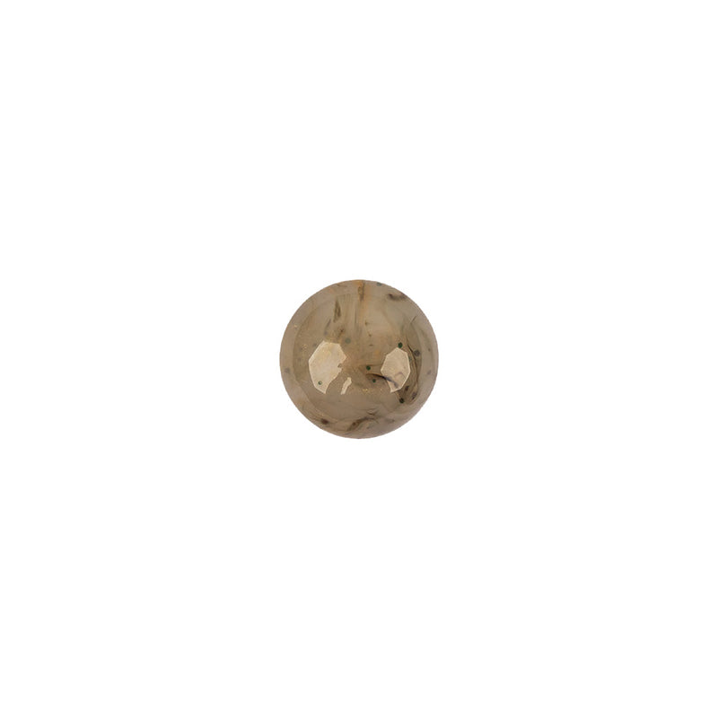 Dune Quartz Abstract Swirl Glass and Metal Shank Back Button - 14L/9mm