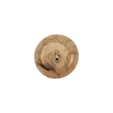Dune Quartz Abstract Swirl Glass and Metal Shank Back Button - 24L/15mm