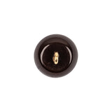 Brown Abstract Swirl Glass and Metal Shank Back Button - 24L/15mm