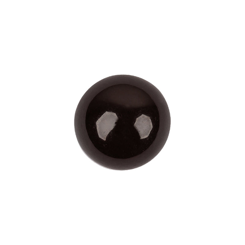 Brown Abstract Swirl Glass and Metal Shank Back Button - 24L/15mm