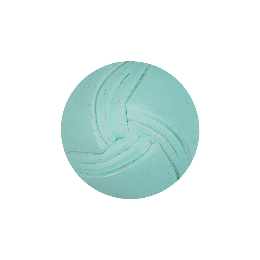 Italian Pale Turquoise Abstract Dome Shaped Shank Back Button - 36L/23mm