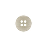 Italian Light Gray and White Striated 4-Hole Plastic Button - 20L/12.5mm