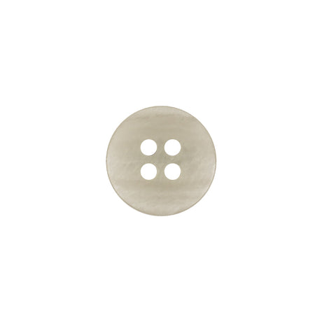 Italian Light Gray and White Striated 4-Hole Plastic Button - 20L/12.5mm
