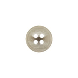 Italian Light Gray and White Striated 4-Hole Plastic Button - 20L/12.5mm