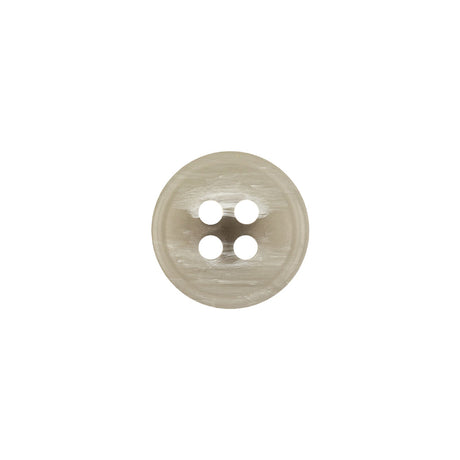 Italian Light Gray and White Striated 4-Hole Plastic Button - 20L/12.5mm