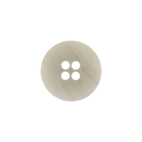 Italian Light Gray and White Striated 4-Hole Plastic Button - 28L/18mm