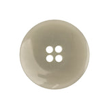 Italian Light Gray and White Striated 4-Hole Plastic Button - 40L/25.5mm