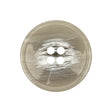 Italian Light Gray and White Striated 4-Hole Plastic Button - 40L/25.5mm