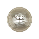 Italian Light Gray and White Striated 4-Hole Plastic Button - 40L/25.5mm
