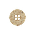 Cloud Cream, Brown and Orange Speckled 4-Hole Textured Button - 32L/20mm