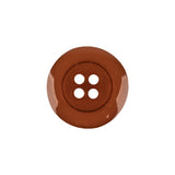 Italian Amber Shallow Plate 4-Hole Plastic Button - 32L/20mm