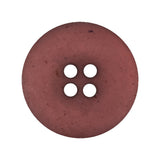 Ruby Red Frosted Deepwell 4-Hole Plastic Button - 34L/21.5mm
