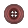 Ruby Red Frosted Deepwell 4-Hole Plastic Button - 34L/21.5mm