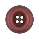 Ruby Red Frosted Deepwell 4-Hole Plastic Button - 34L/21.5mm