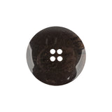 Beige and Brownie Iridescent 4-Hole Plastic Dish Button - 36L/23mm