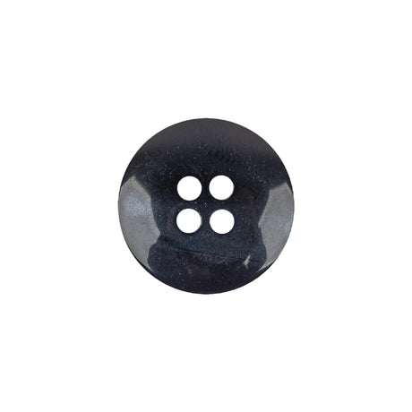 Navy and Black Iridescent Swirls 4-Hole Plastic Saucer Button - 28L/18mm