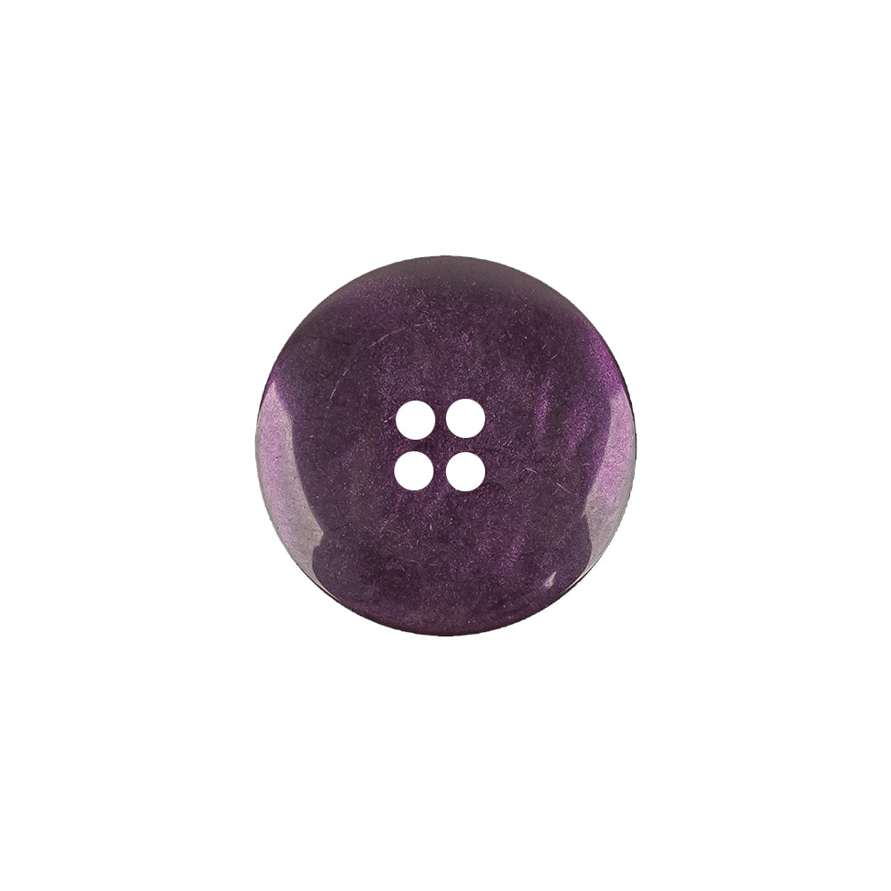 Purple Iridescent and Matte Shallow Plate 4-Hole Plastic Button - 28L/18mm